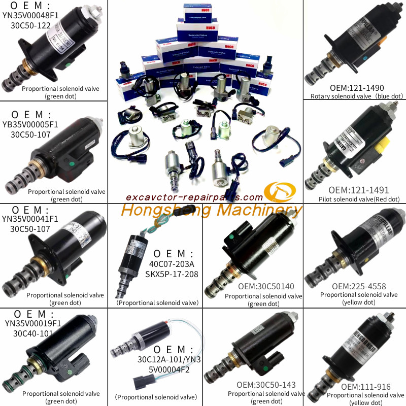 YN35V00004F2 Excavator Solenoid Valve Proportional 30C12A-101 Kobelco SK100 SK120