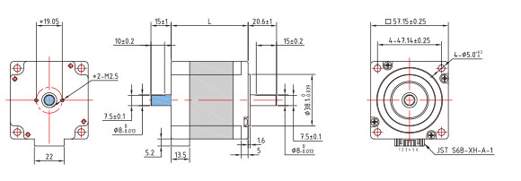 57mm Wire Stepper Motor