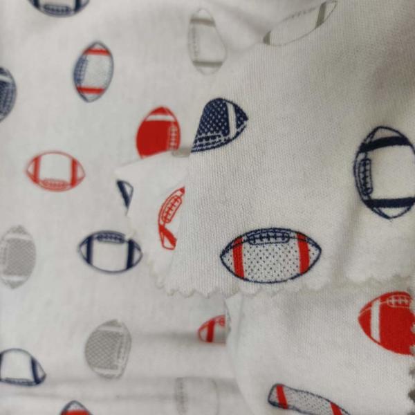 95% Cotton 5% Spandex Printed Interlock Knitted Fabric 190G 40S