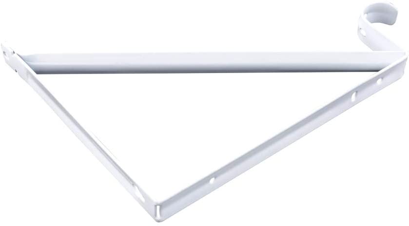 Standard Closet Curtain Rod Support Holder Bracket with Heavy Duty Metal Steel Bracket
