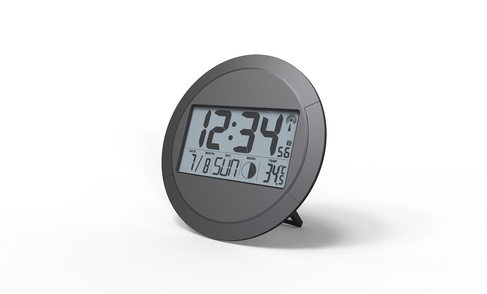 Easy-to-Read RC Wall Clock with Temperature Convenient Weather Display