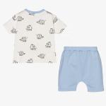 Summer baby boys girls clothing sets customized printing color Organic Cotton