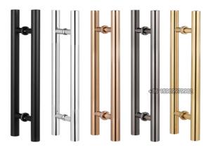 China Brushed Stainless Steel Glass Door Handles 500mm Length Strengthened wholesale