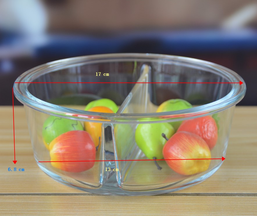 Two Pots Borosilicate Clear Glass Storage Jars , Glass Bowls With Lids