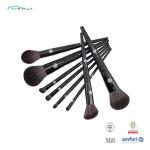 100% Synthetic Hair 8pcs wooden makeup brush set Custom Color