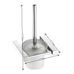 Sus304 Stainless Steel Toilet Brush Holders Glass Rust Resistance Polished