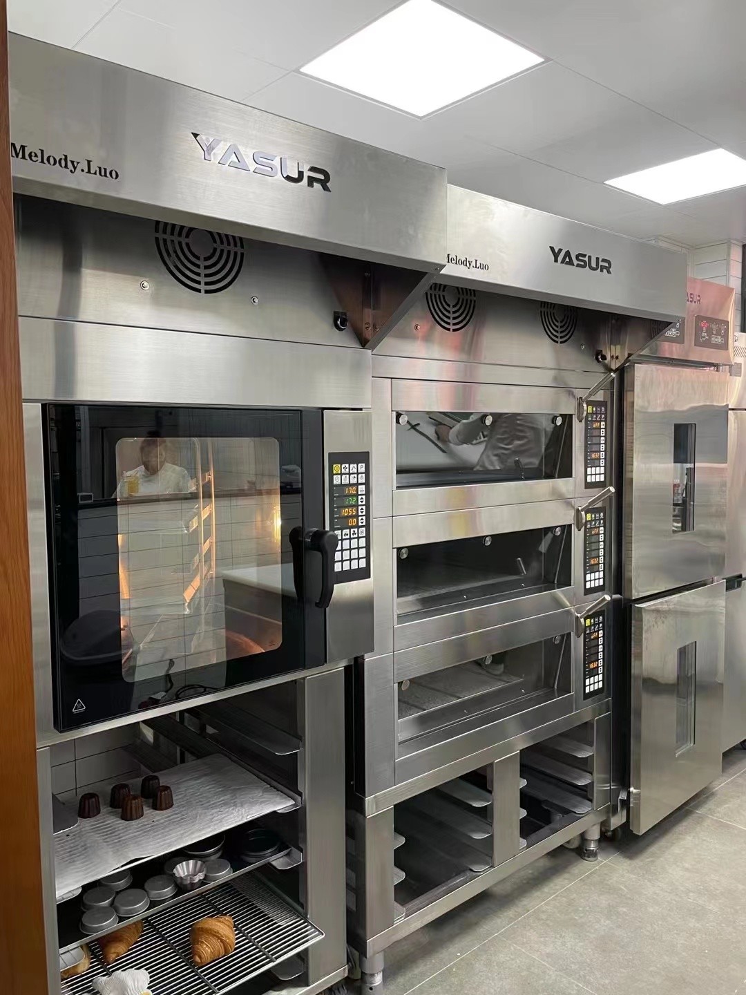 11kw 300c Commercial Electric Deck Oven 3 Deck 6 Tray Oven 18"X26" US Trays