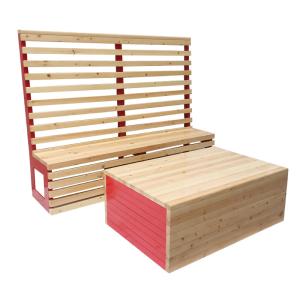 China 130*70*75cm Picnic Table Bench Set With High Back wholesale
