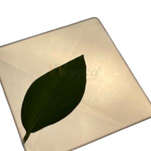 China SS 316 Durable Super Mirror Stainless Steel Sheet Cold Rolled With Rose Gold Coating wholesale