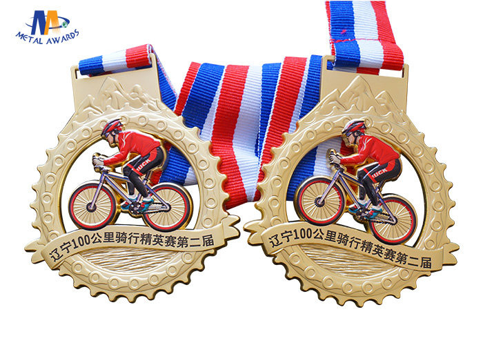 Wheel Shape 70mm 3mm Thickness Cycle Stock Medals