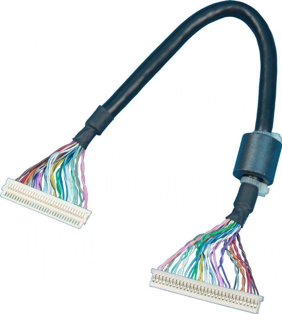 Power Cable 2 Wire Custom Wiring Harness Assembly with PVC Tube and Copper Conductors