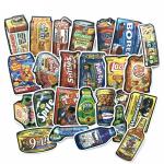 Adhesive Printed Luggage PVC Sticker Printing Eco Friendly For Clothing
