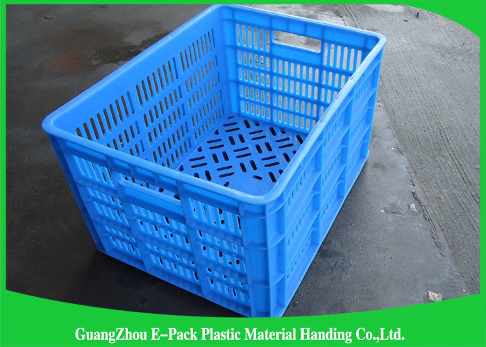 Large Vented Economic Plastic Food Crates Recyclable For Agriculture 670 * 480 * 420mm