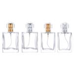 100ml Clear Square Glass Perfume Spray Pump Bottle Painting Lettering