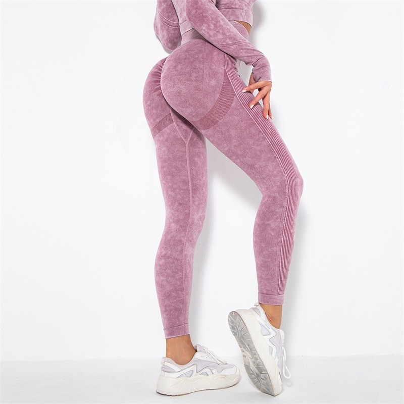 Washed Gym Scrunch Butt Leggings Seamless Big Booty Workout Gym Pants