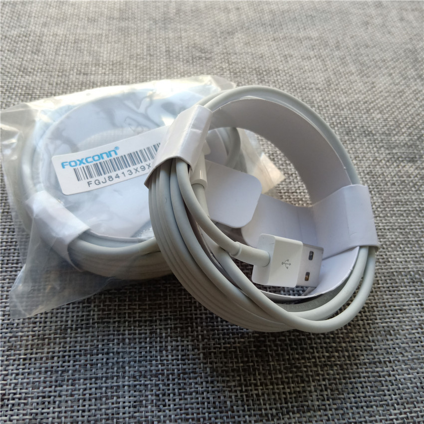 Foxconn 8IC 6ft 2m IPhone Charger Cable USB E75 White Color