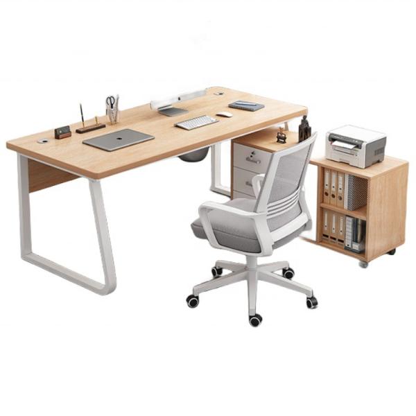 Commercial Furniture Simple Modern Wooden Office Desk and Chair with File