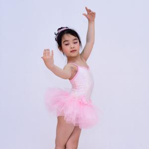 China Waist Flowers Band Polyester Baby Pinky Tutu Dress Ballet Outfits For Girls wholesale