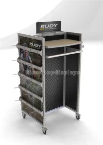China Floor Standing Movable Wood Clothing Store Fixture For Store Retail Clothing Display wholesale