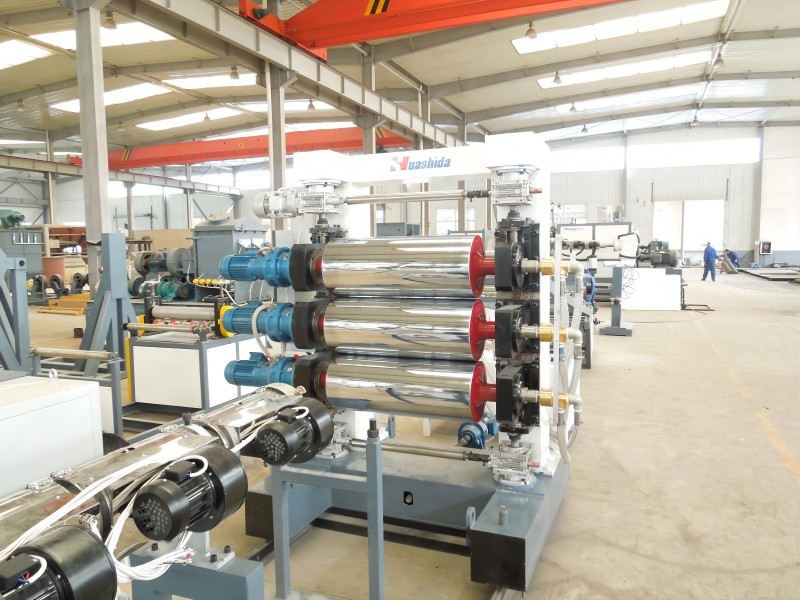 Three Calender Plastic Sheet Board Extrusion Line PLC Control