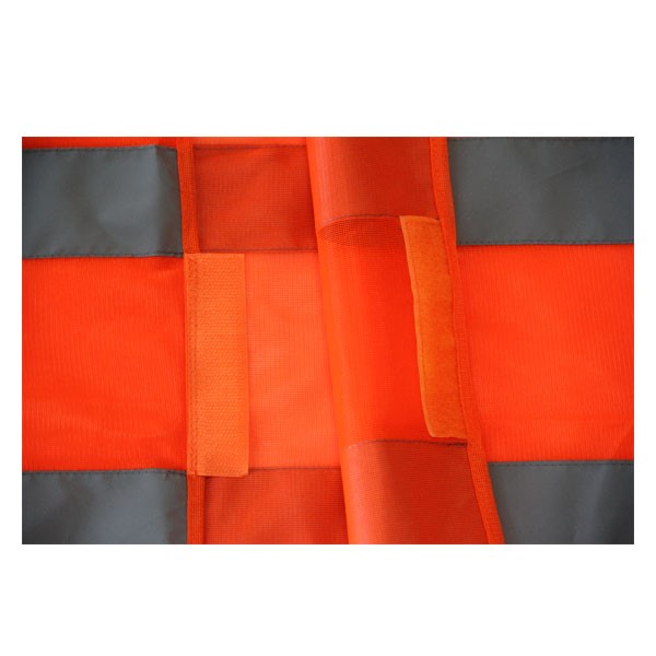 CE EN471 Certified High Visibility Orange Reflective Safety Vests for S-5XL Sizes
