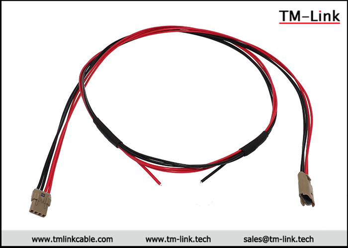 Molex 2.5mm pitch 4 way male to female custom wire harness with PVC Jacket