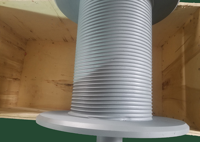 Customized Carbon Steel Hydraulic Winch Hoist Drum With Shaft 12mm Rope Diameter