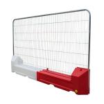 Water Barriers Combine With Round Top Construction Temporary Fence Panels