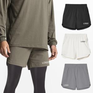 China Sports Running Shorts Mens Fitness Workout Short With Inner Compression wholesale