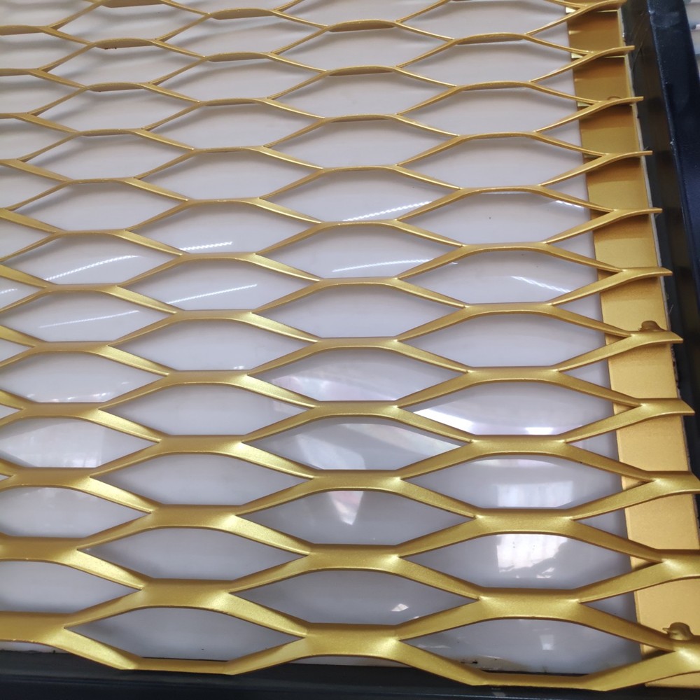 Exterior Wall 4x8 Feet Aluminum Expanded Mesh Sheet Powder Coated Rustproof