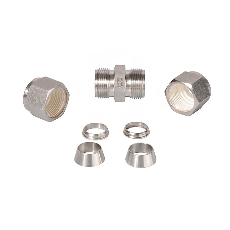 Custom 1/4 Brass Fitting 1/2 3/4 5/8 Nipple Connector Pipe Threaded Copper Brass Union Nipple Insert Nut