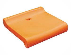 China Flat Back HDPE 3rows Orange Stadium Seats Outdoor Bleacher Seating wholesale