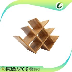 China Premium W shaped free standing butterfly bamboo wine rack wholesale