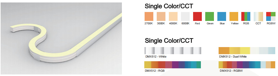 RGB RGBW Swimming Pool Neon Lights Strip Flexible LED Neon Lighting IP65 / IP68
