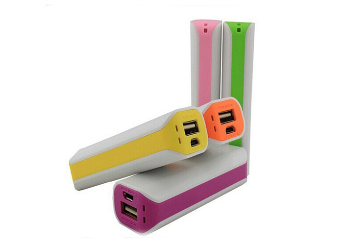 Multiple Colors Lipstick Sized Portable Charger With Laser Printed Logo