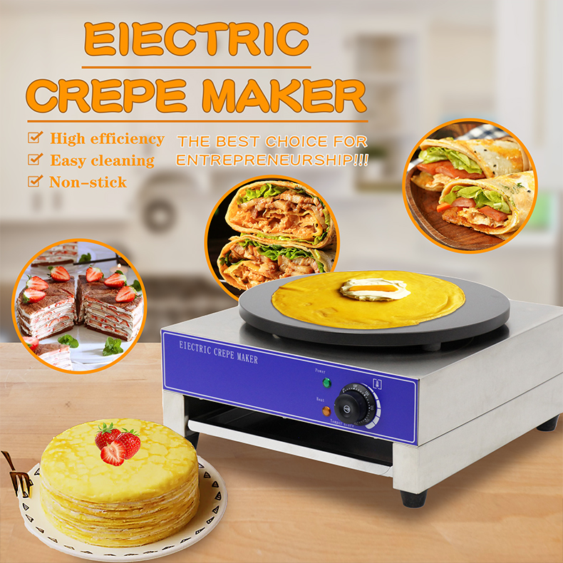 450*450*220mm Non-Stick Crepe Maker Electric Pancake Making Machine for Fast and Easy