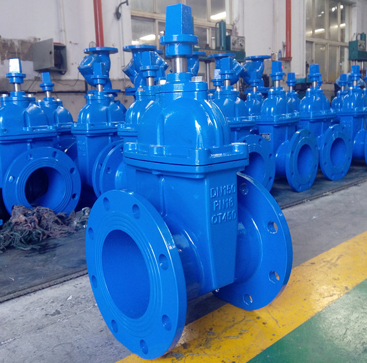 Resilient Seat Flange End Underground Gate Valve With Handle Wheel Actuator
