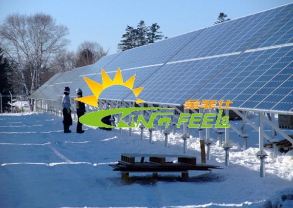 Silver Reliable Photovoltaic Mounting System Ground Mount Tracking Solar Panel