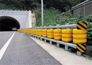 China Yellow Barrel Highway Roller Safety Guardrail EVA Filled 350X500mm wholesale