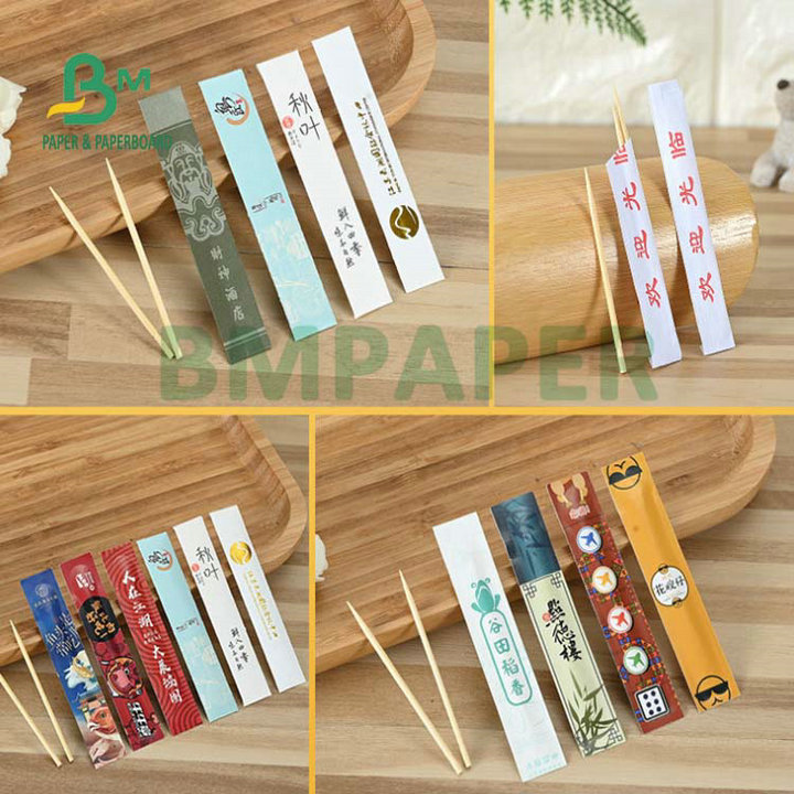 24gsm 28gsm Toothpick Wrapping Paper 37mm 40mm Customized Size 