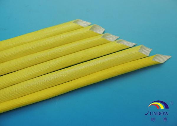 Yellow Black Red Natural Color Acrylic Resin Fiberglass Braided Sleeving / Eco