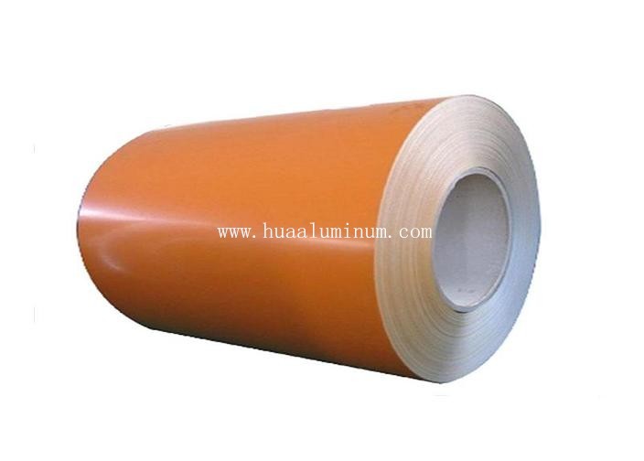 RoHS Red 1300mm Wide Coated Aluminium Coil With Brushed Surface