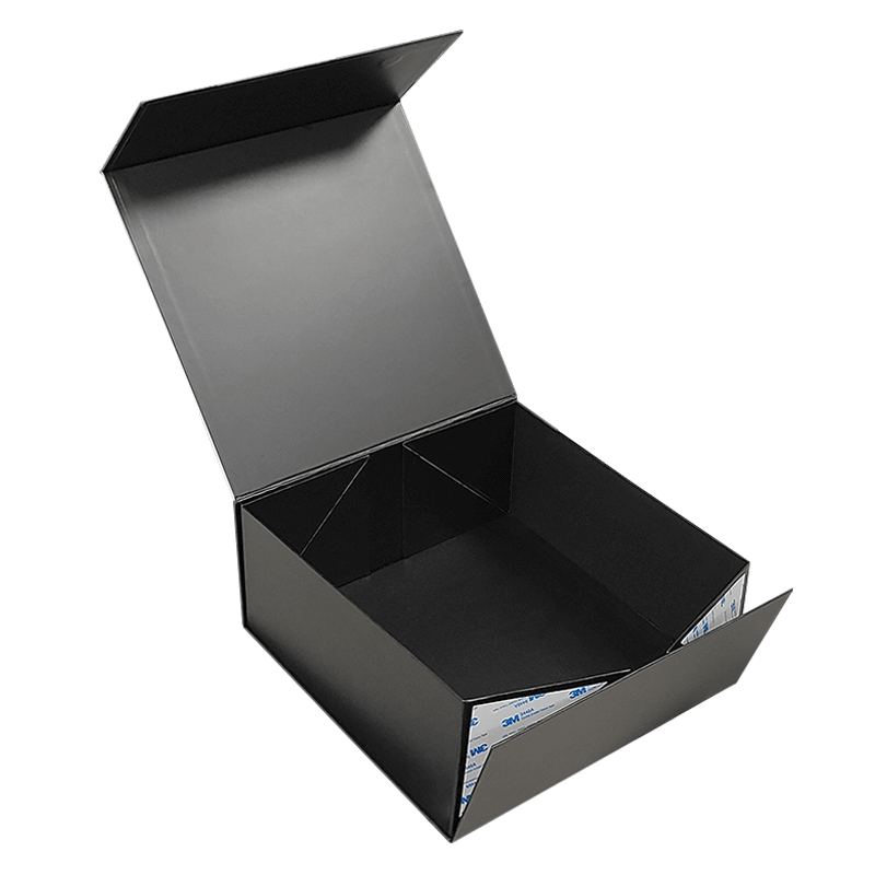 Luxury Paper Flip Top Cardboard Box Black Custom Magnetic Box Packaging