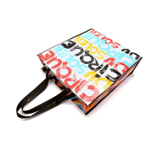 Custom Printed Shopping Bopp Laminated Recycled PP Woven Bag