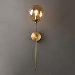 Rose Gold Color glass ball wall sconce for Corridor Living room Studio Bedroom (