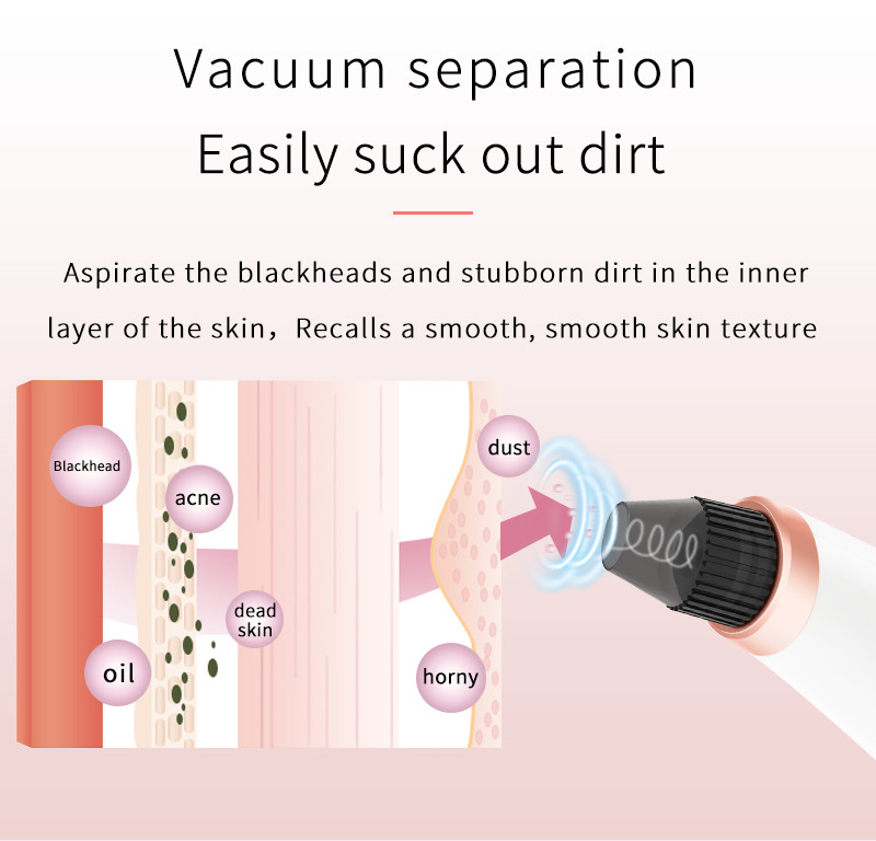 Home Usage Blackhead Remover Machine Rechargeable Face Massager Wrinkle Reducer