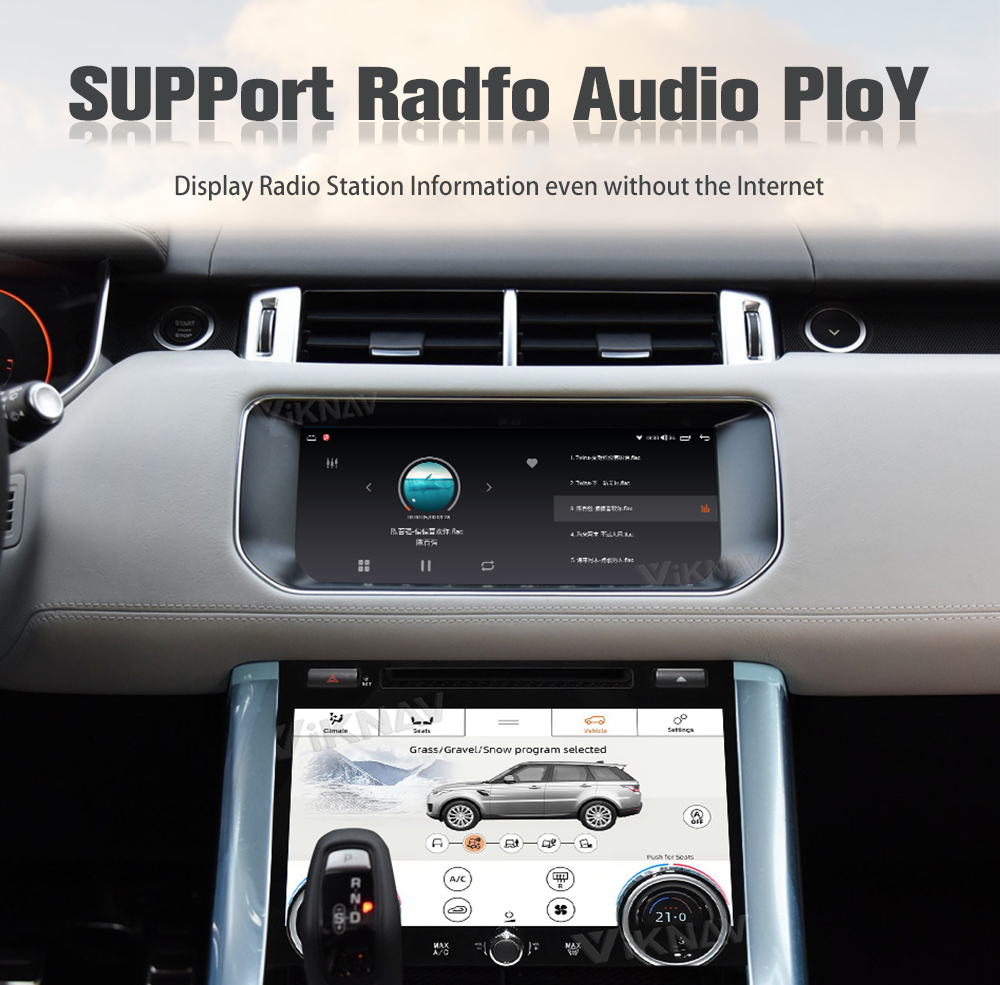 Range Rover Sport L494 Wireless Carplay Android Head Unit And AC Control Screen