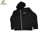 Fleece 60 Cotton 40 Polyester Hoodie , Black Custom Embroidered Sweatshirts