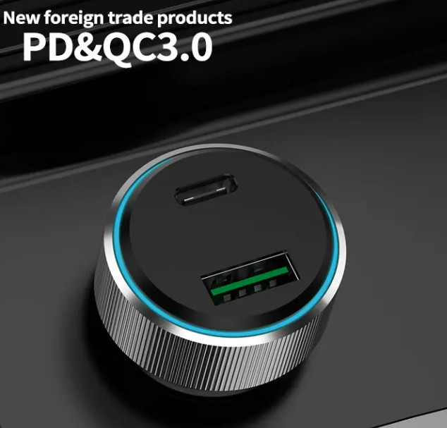 2 Ports 45W Dual Type C USB Car Charger Fast Charging Power Adapter