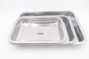 China Multifunction 32x22cm Stainless Steel Tray Inverted Oil Pans Fruit Plate wholesale
